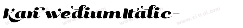 Kari wediumItalic字体转换